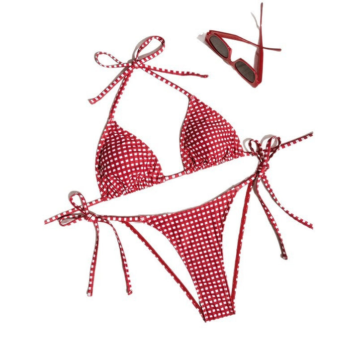 Dame Triangel-Bikini med dyreprint Skovae