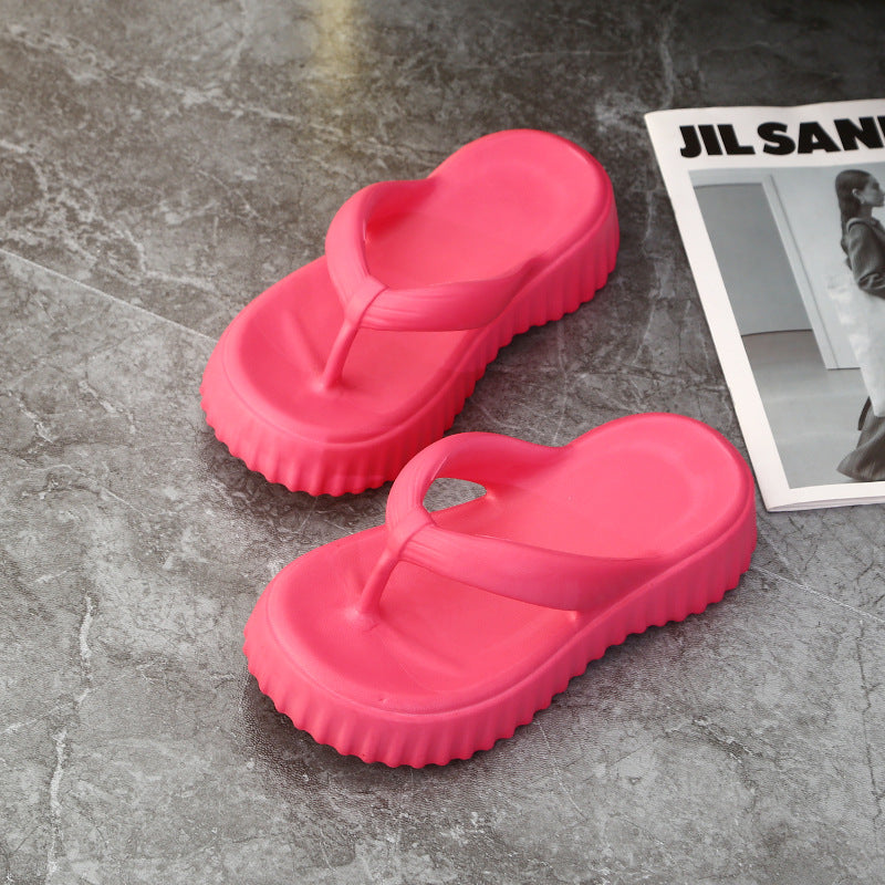 Dame Plattform Flip-Flops med skridsikker sål og ergonomisk design Stilla