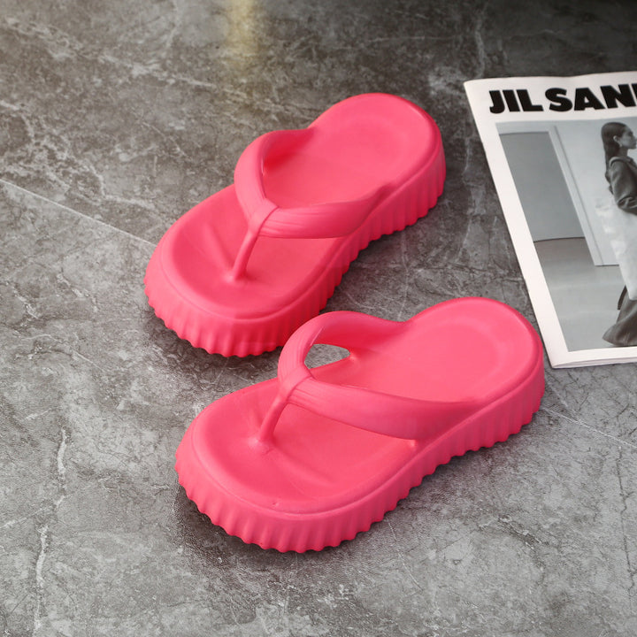 Dame Plattform Flip-Flops med skridsikker sål og ergonomisk design Stilla