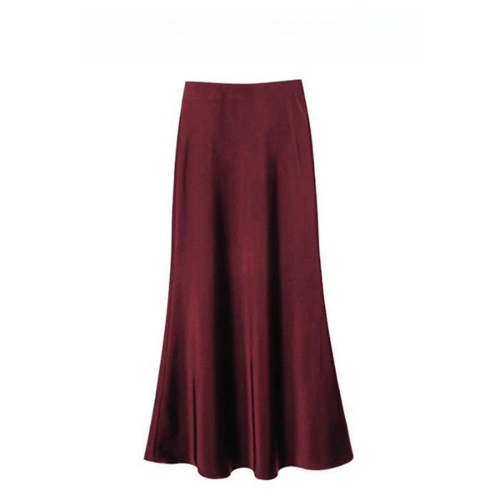 Dame Elegant Maxi Skirt lavet af høj kvalitet flydende materiale med en bred pasform Skovae