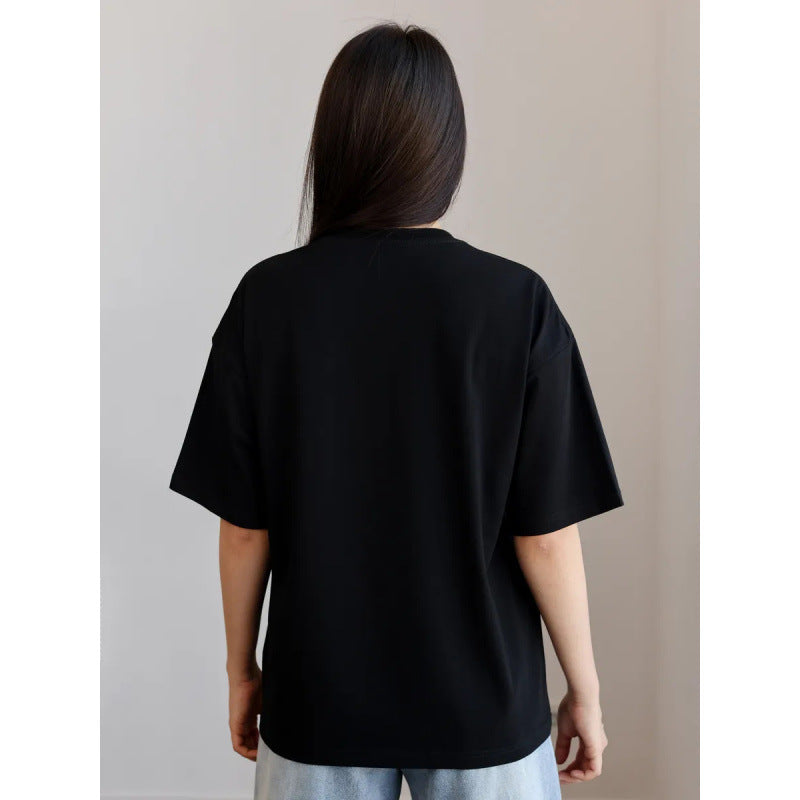 Dame T-shirt med kunstnerisk kvindemotiv og afslappet pasform Stilla