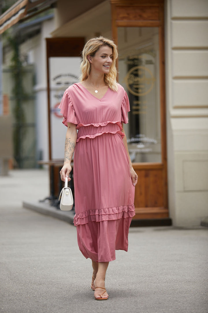 Dame Rynket Maxi Kjole Stilla