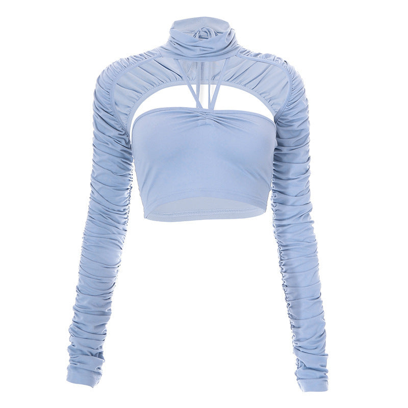 Dame trendy top med raffineret slange-design Skovae