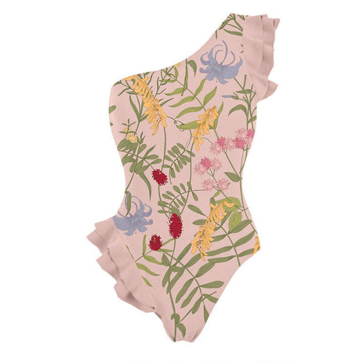 Dame badedragt og indpakningsskørt sæt med legende blomsterdesign Stilla