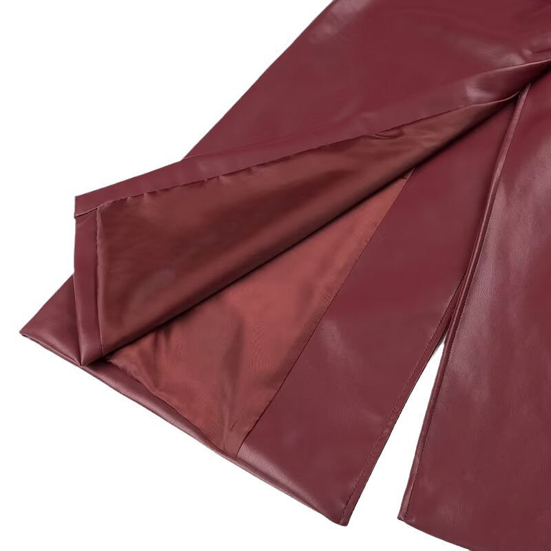 Dame elegant kunstlæder trenchcoat Stilla
