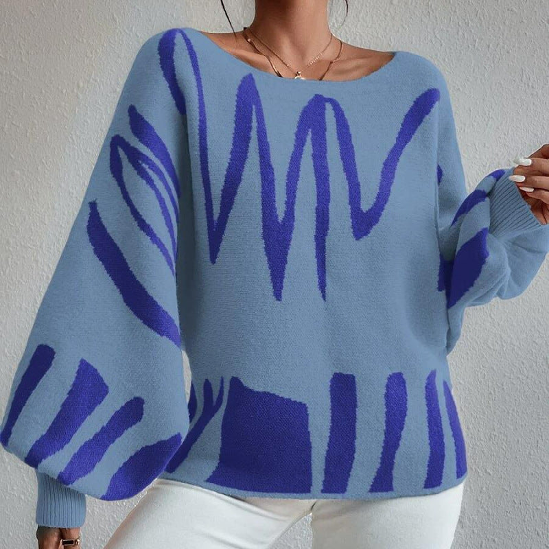 Dame sweater med asymmetrisk strukturmønster og løs pasform Stilla