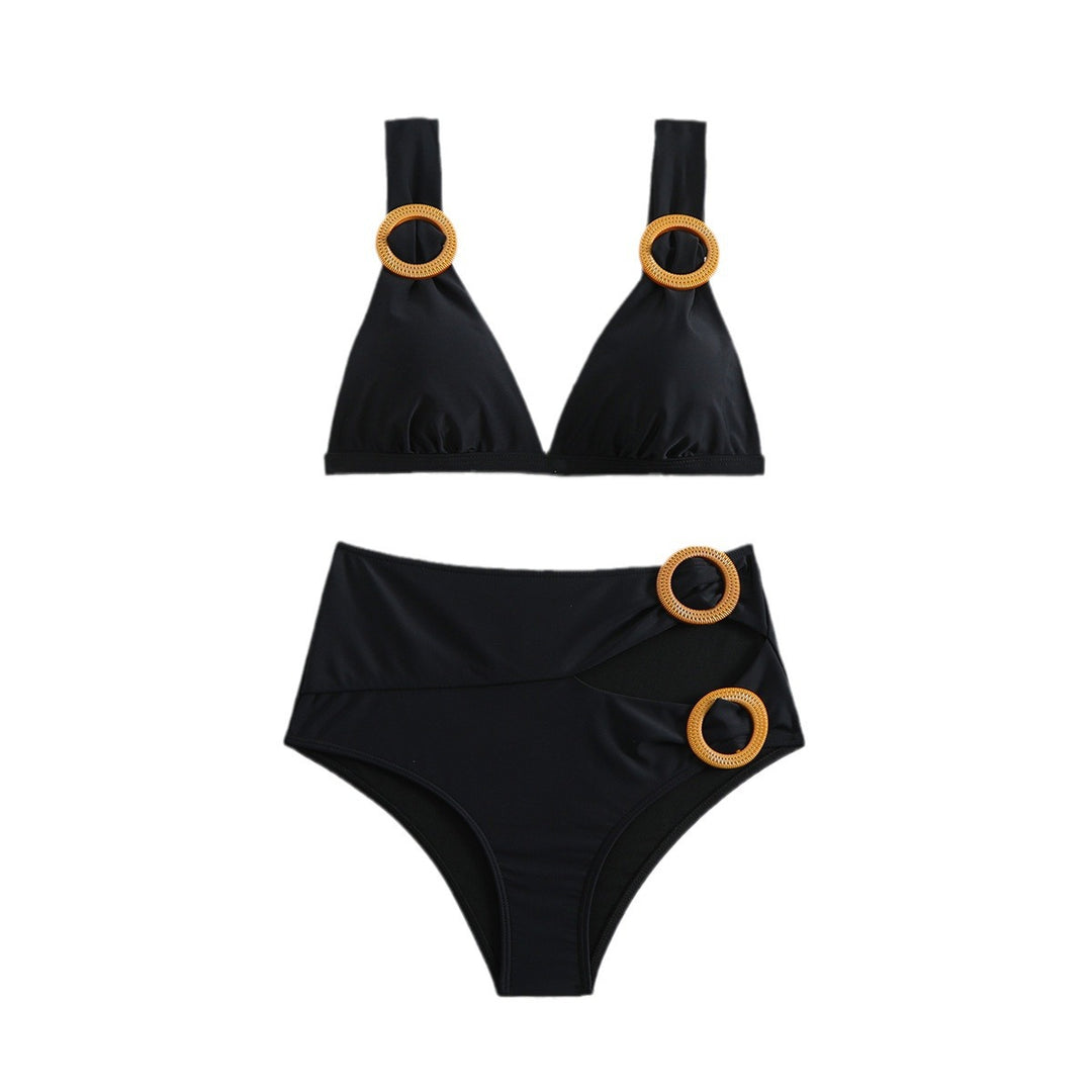 Dame Bikini-sæt med elegant ringdetalje og høj taljesnit Stilla