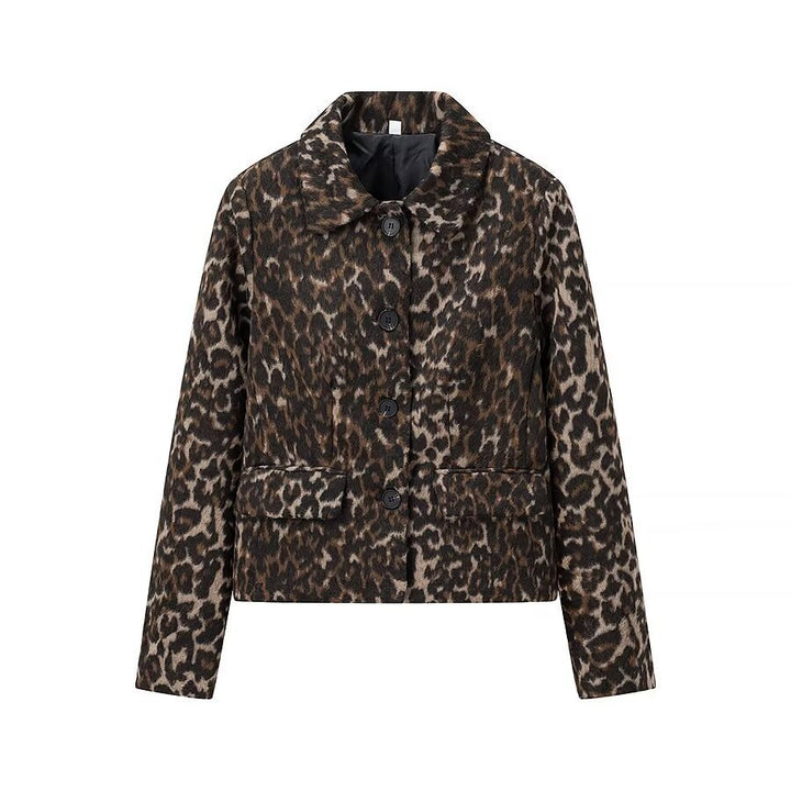 Damernes mode korte jakke i stilfuld leopardprint Stilla