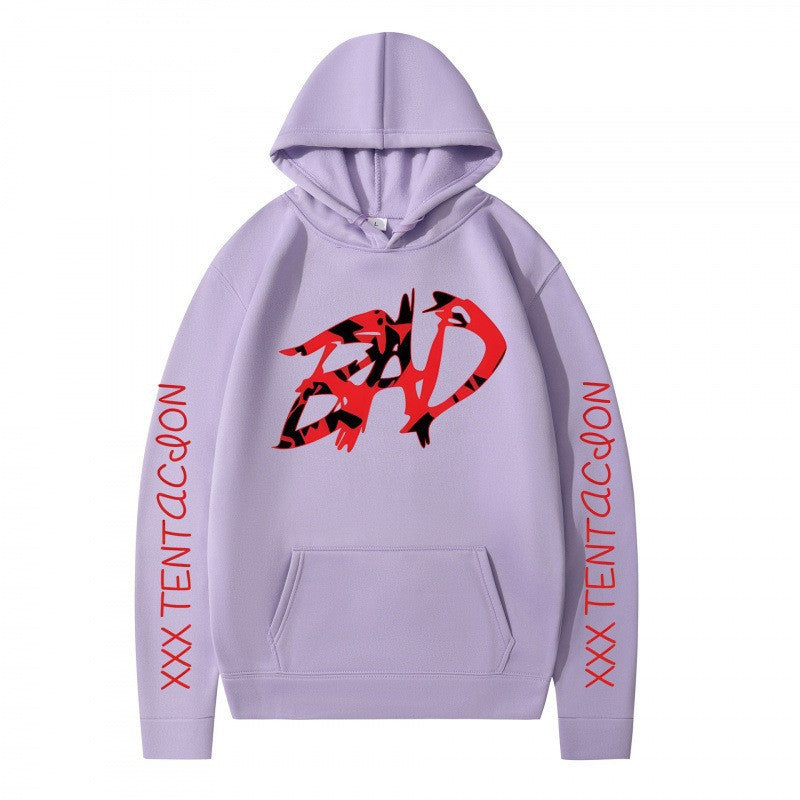 Kvinder hoodie med iøjnefaldende grafisk tryk og afslappet pasform Skovae