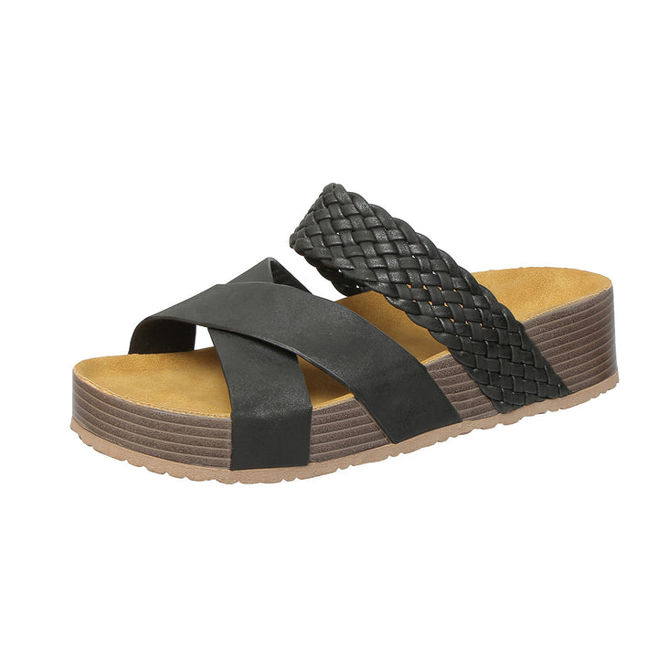 Dame Wedge-sandaler med flettet design og komfortabelt fodseng Stilla