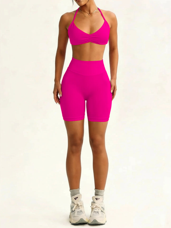 Dame Sporty bikini sæt med højelastisk materiale og justerbare stropper Skovae