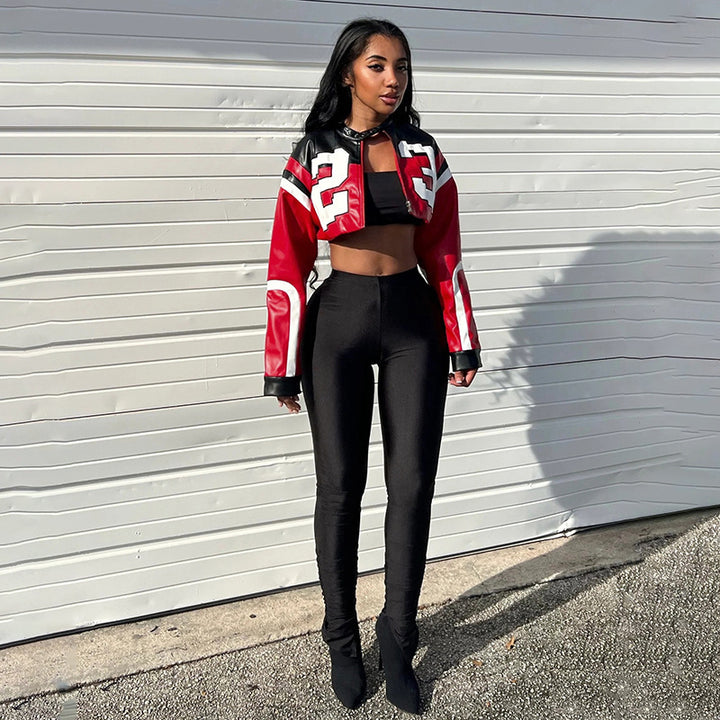 Damer cropped sportsjakke med kontrasterende designelementer Stilla