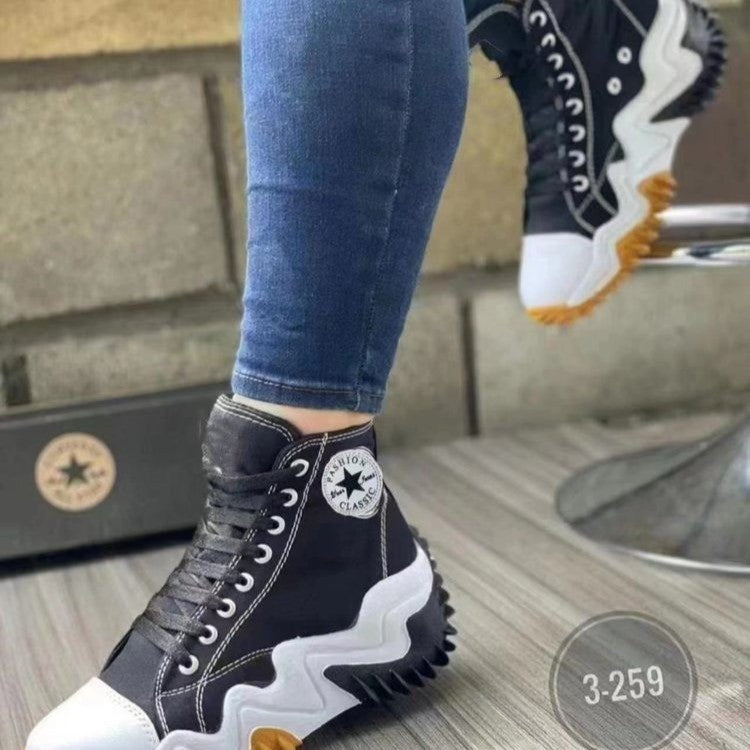 Dame Sporty High-Top Sneakers med unikt bølgeprofil og åndbar konstruktion Stilla
