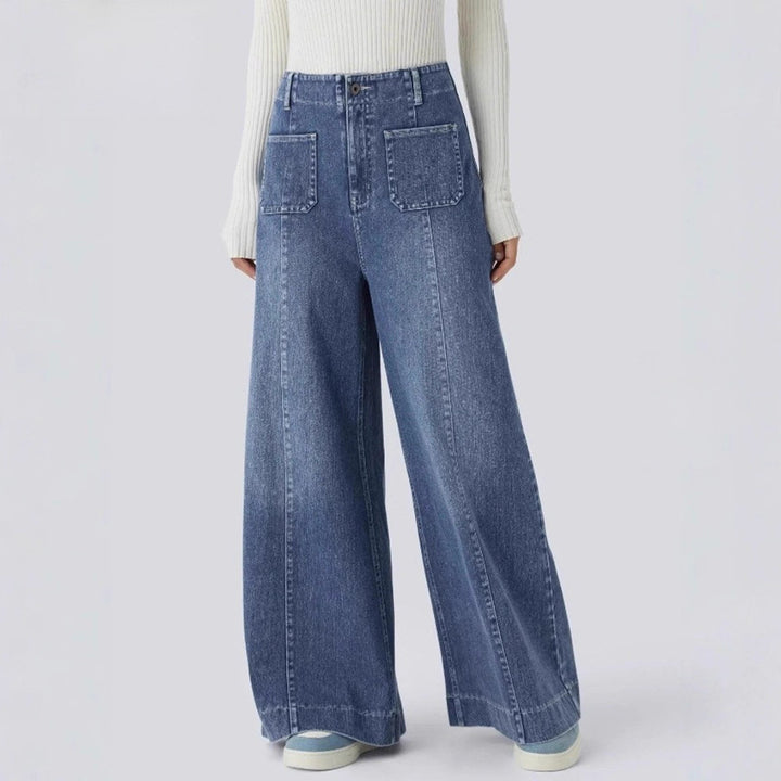 Kvinders vide jeans med høje lommer Stilla
