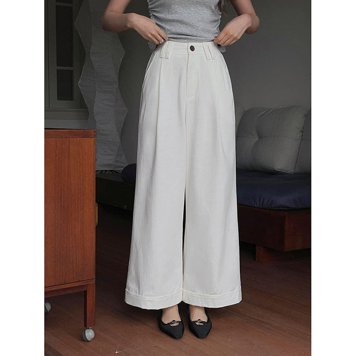 Dame bred High-Waist jakkebukser med imponerende snit og elegant talje Stilla