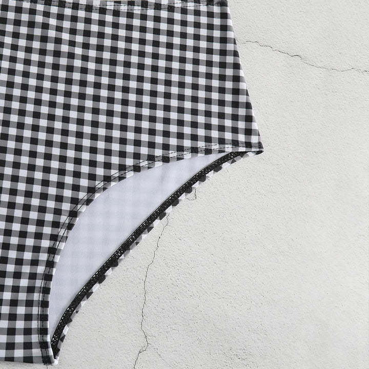 Damer Højskåret Gingham-mønster Bikini-sæt Stilla