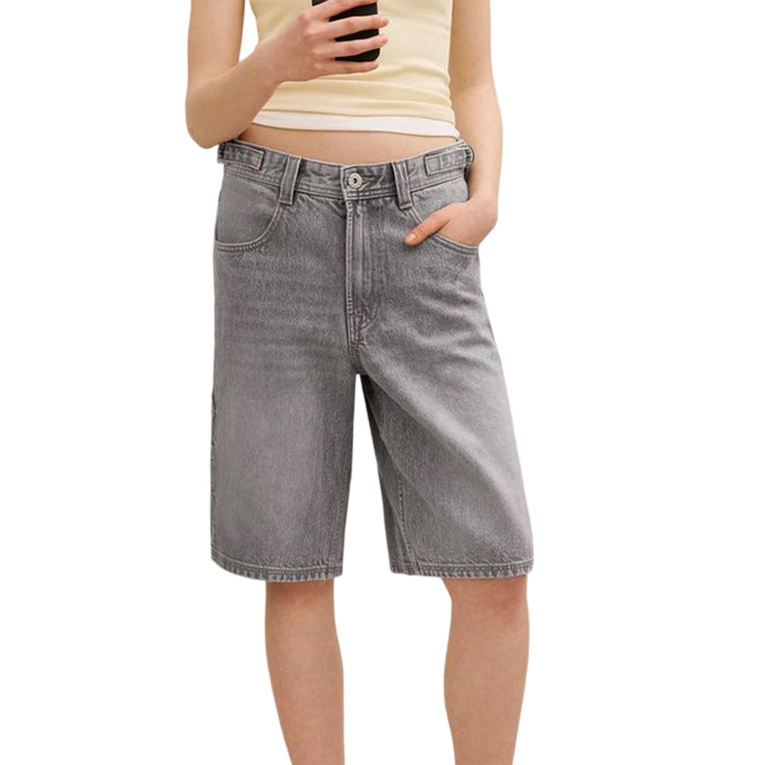 Damer højtskårne denim-shorts i moderne stil Skovae