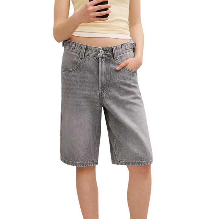 Damer højtskårne denim-shorts i moderne stil Skovae