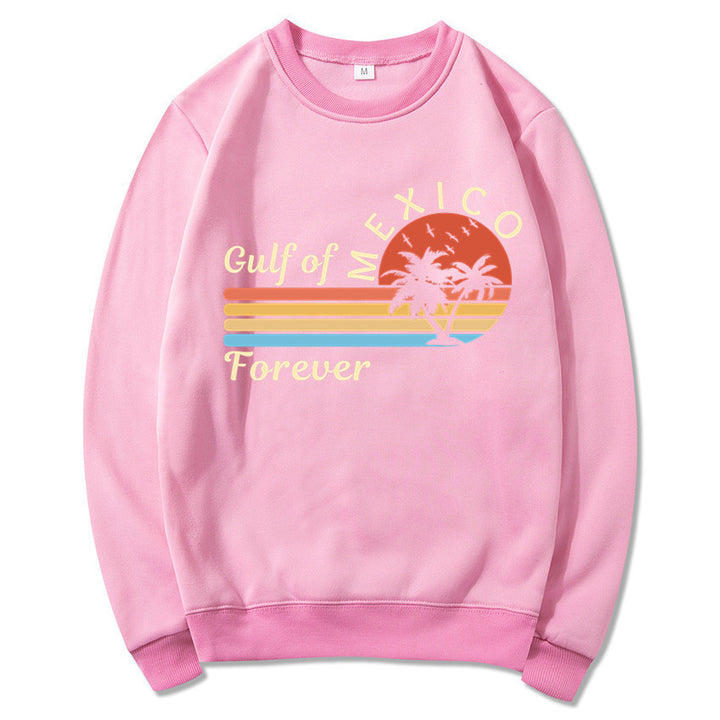 Kvindernes sweatshirt med tropisk grafisk design og moderne print Stilla
