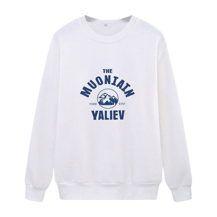 Kvinders hyggelige sweatshirt med front bjergmotiv Skovae