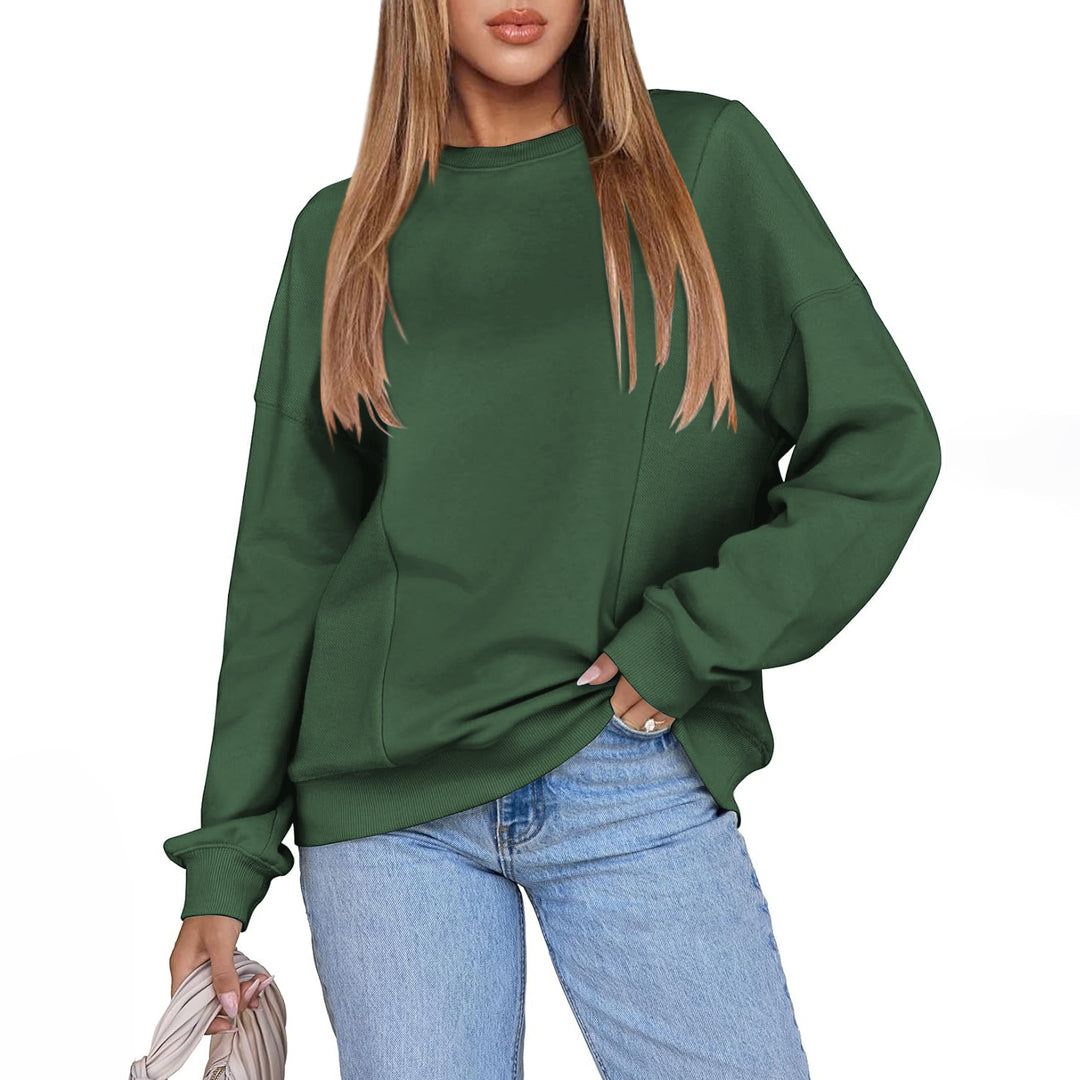 Dame hyggelig sweatshirt med moderne oversized-snit og afslappede skulderdetaljer Stilla