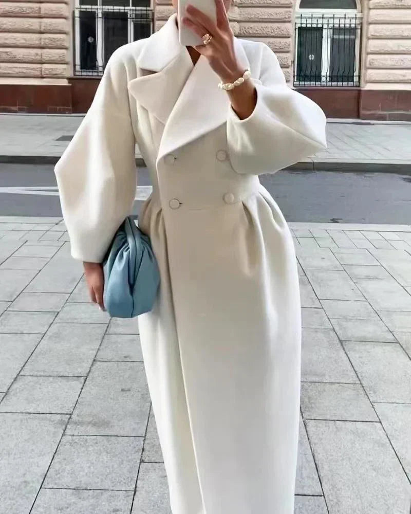 Stilla | Frakke Dobbeltbrystet Størrelse Oversize Ærmer Skræddersyet Pasform Elegant & Chic