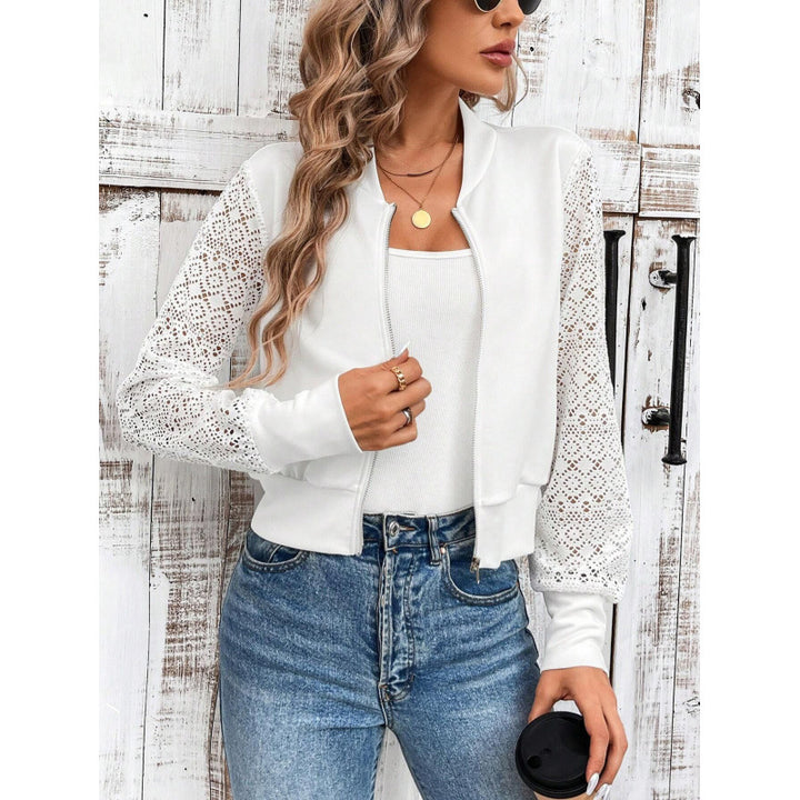 Damen Freizeitjacke mit stilvollen Spitzeinsätzen Skovae