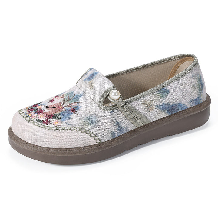 Femme broderede afslappede slippers Stilla