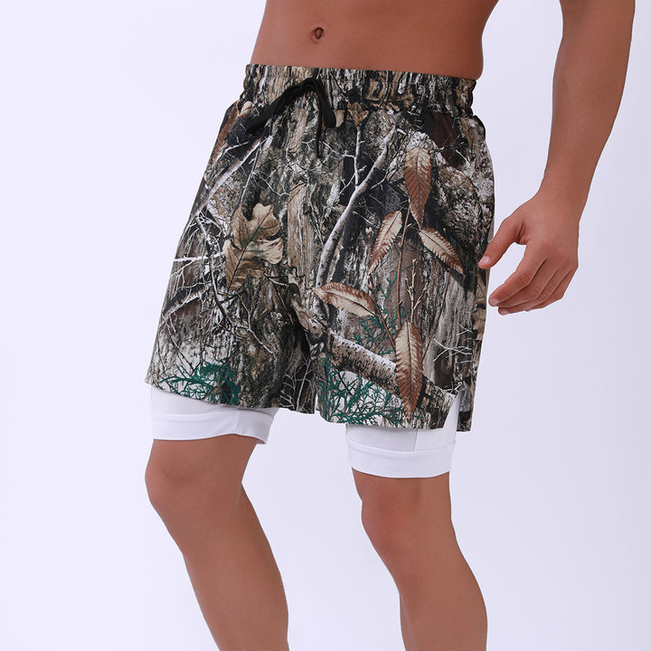 Herrer Sporty Cargo Shorts med Inderslip Stilla
