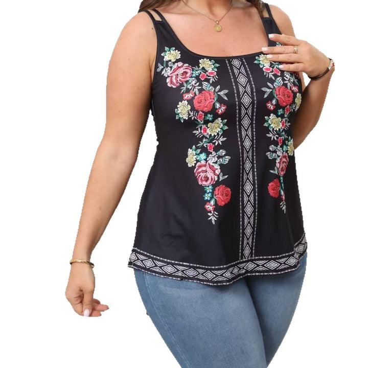 Dame Blomster Broderet Swingtop Stilla