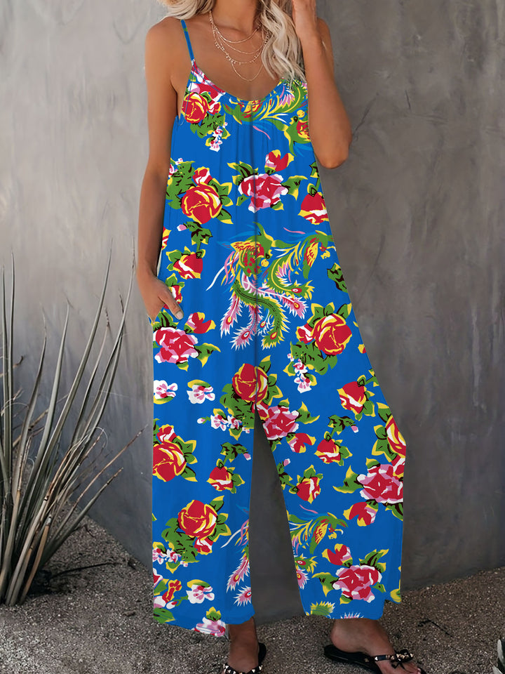 Dame Luftig Jumpsuit med floralsk mønster og afslappet snit Stilla