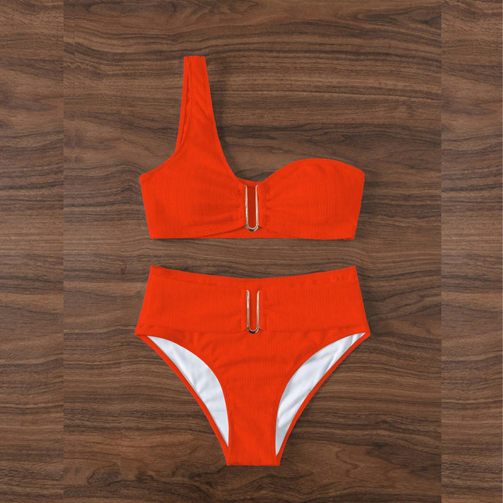 Dame Bikini-sæt med slidstærk høj talje og stilfuldt clasp-design Stilla