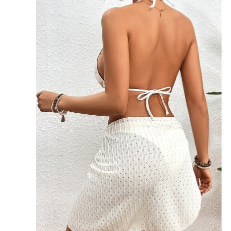 Femme Triangle Bikini Sæt med justerbart Wrap Skirt Stilla
