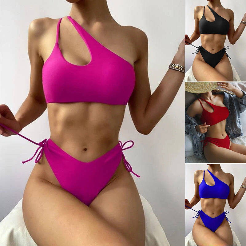 Dame High-Waist bikini-sæt med justerbare stropper og raffineret snit Stilla