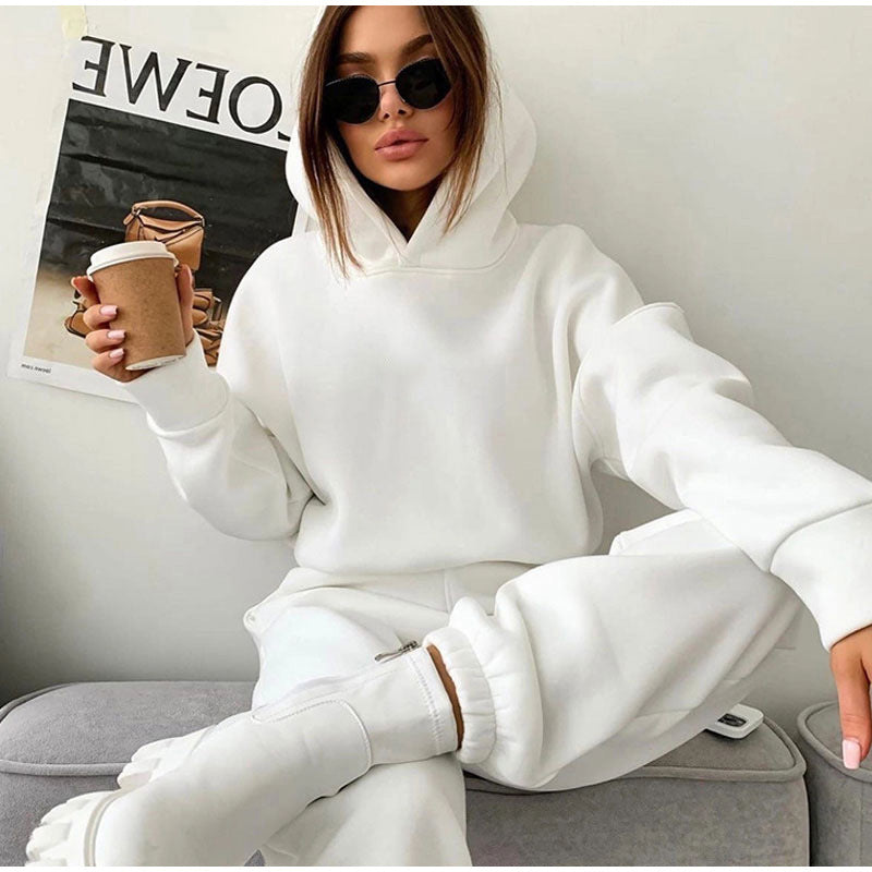 Stilla | Afslappet hætte sweatshirt to-dels sæt
