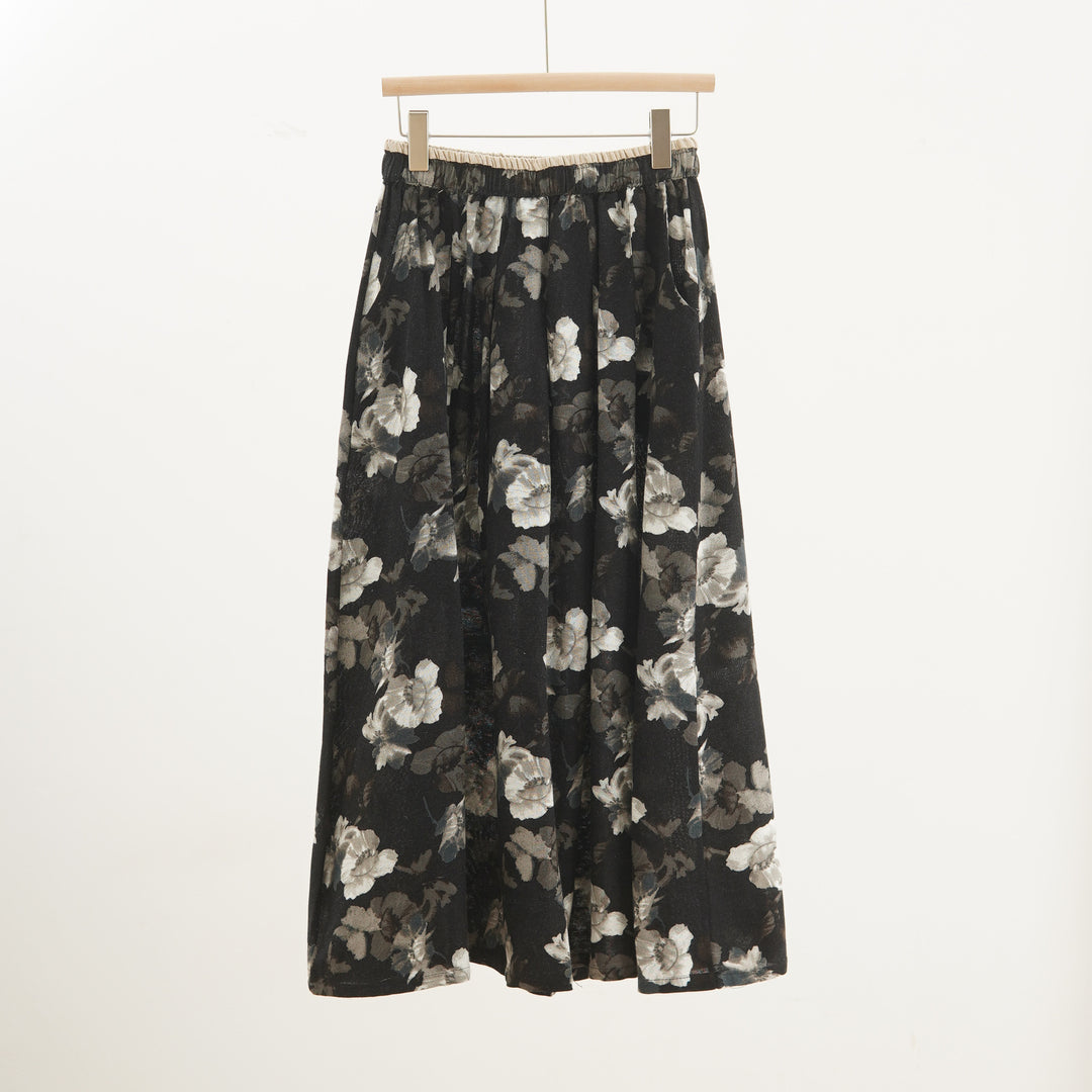 Femme Flydende Floral Tryk Maxi Nederdel Stilla