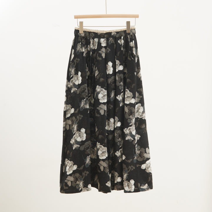 Femme Flydende Floral Tryk Maxi Nederdel Stilla