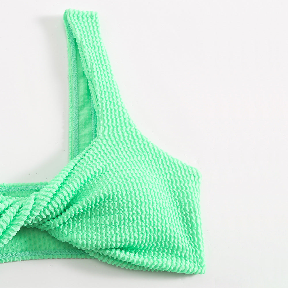 Dame Bikini-sæt med raffineret knudedesign og høj benudskæring Stilla