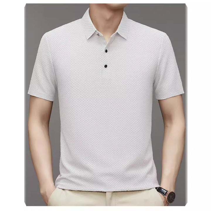 Herrer Struktur Polo Shirt Stilla