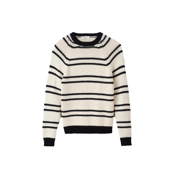 Kvinders fashionable stribede sweater lavet af tyk strik Stilla