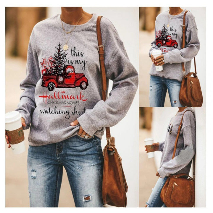 Kvinder sweatshirt med festligt motiv og afslappet snit Stilla