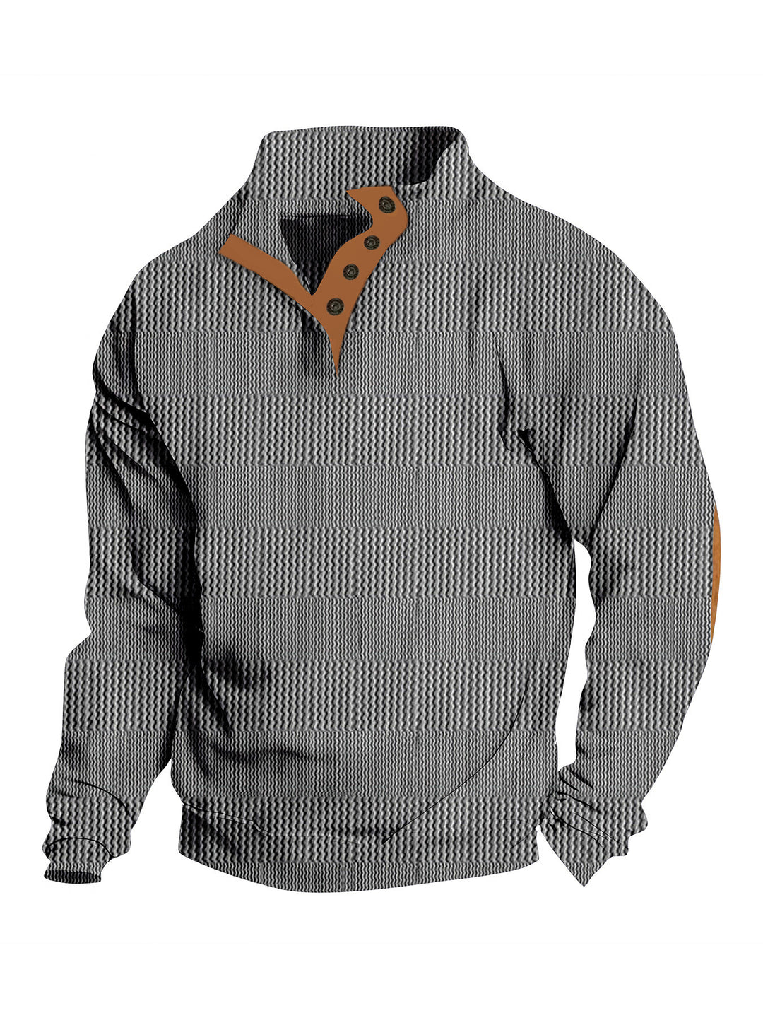 Herrer pullover med moderne højtstående krave og struktureret design Stilla