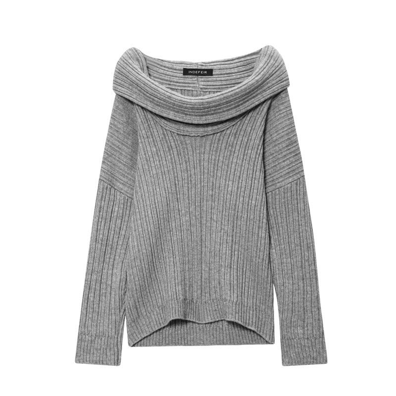 Dame Oversized Strikpullover Stilla