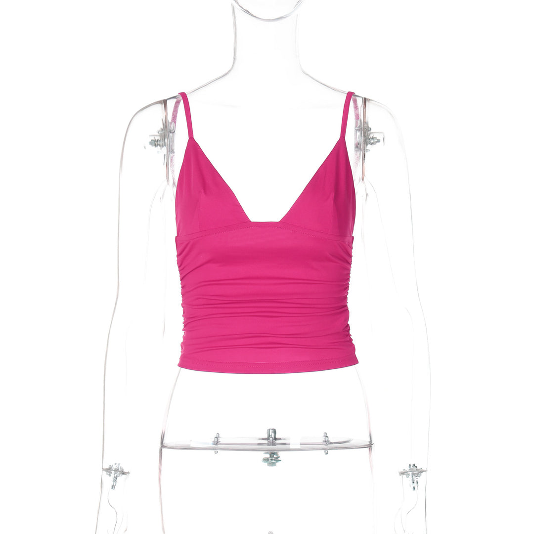 Dame Crop-Top med asymmetrisk snit og tætsiddende silhuet Skovae