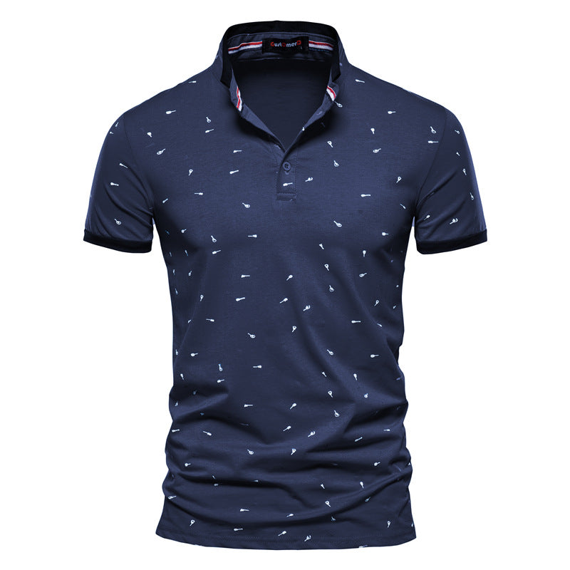 Herrer polo skjorte med moderne mønster Stilla