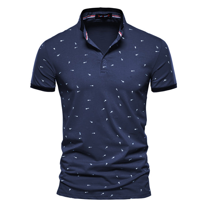 Herrer polo skjorte med moderne mønster Stilla