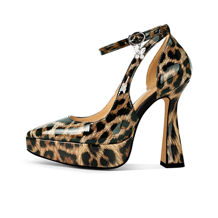 Dame Stiletto Højhælede Platform Pumps med Ankelsnøre Detalje Stilla