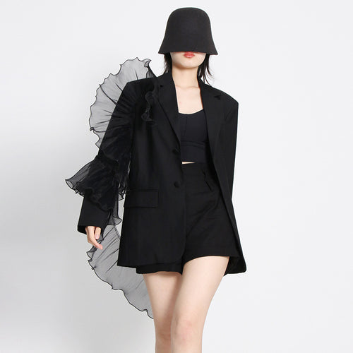 Dame blazer med voluminøse tyl-detaljer Stilla