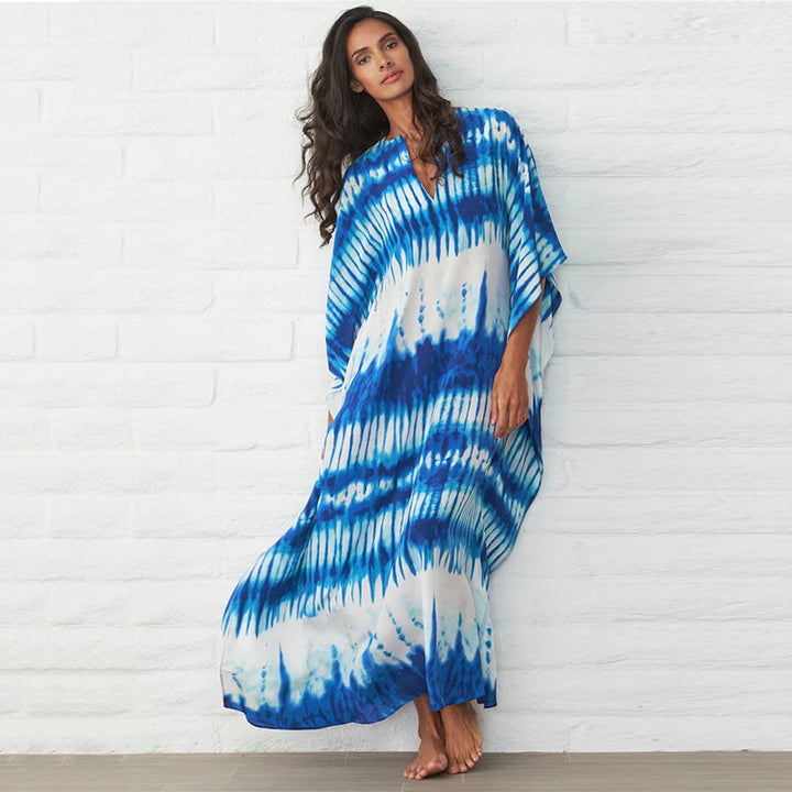 Dame Strandkaftan med moderne batik-design Stilla