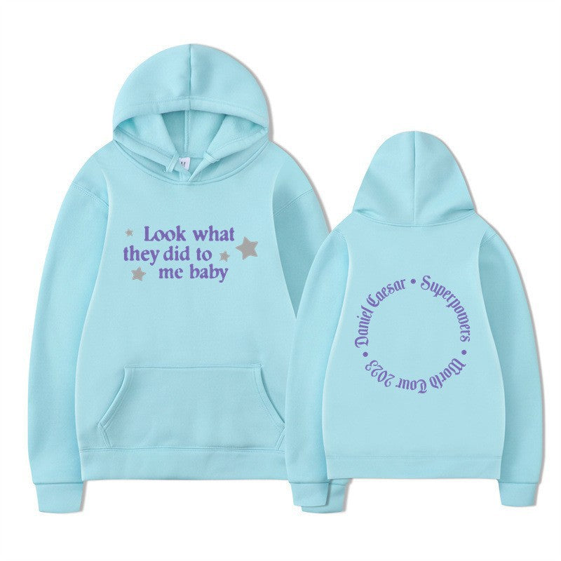 Kvinders hætte sweatshirt med kreativt slogan og unikt design Skovae